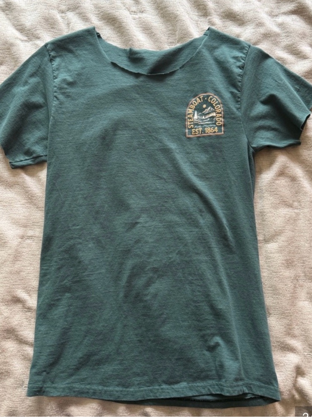 Steamboat Colorado Graphic Tee - Teal Green
